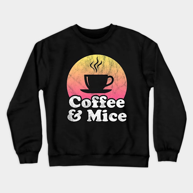 Coffee and Mice Crewneck Sweatshirt by JKFDesigns